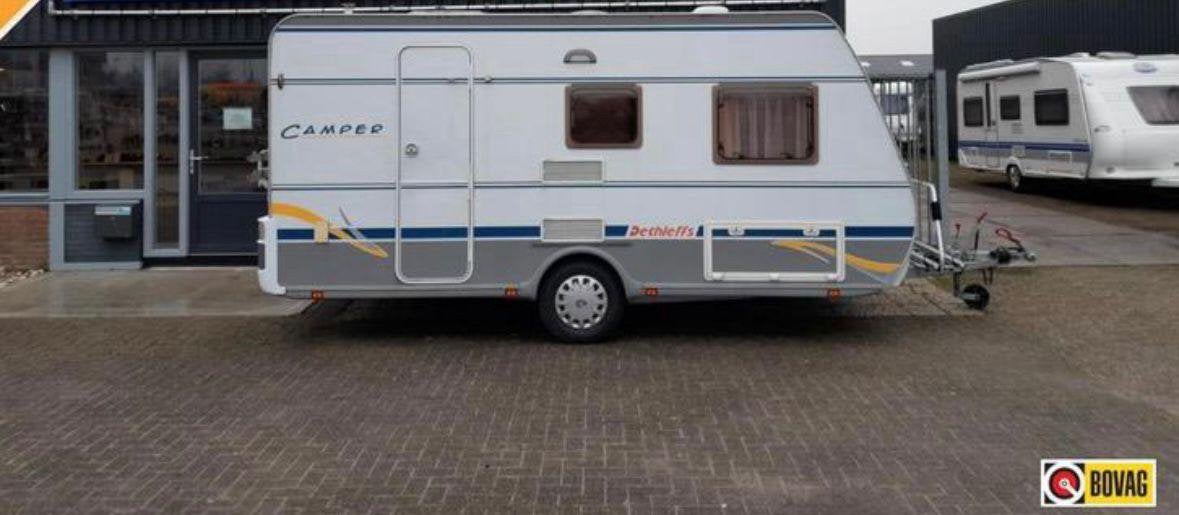 Dethleffs camper 440DB  bj 2005, Koelkast, Treinzit, Particulier, 5 tot 6 meter