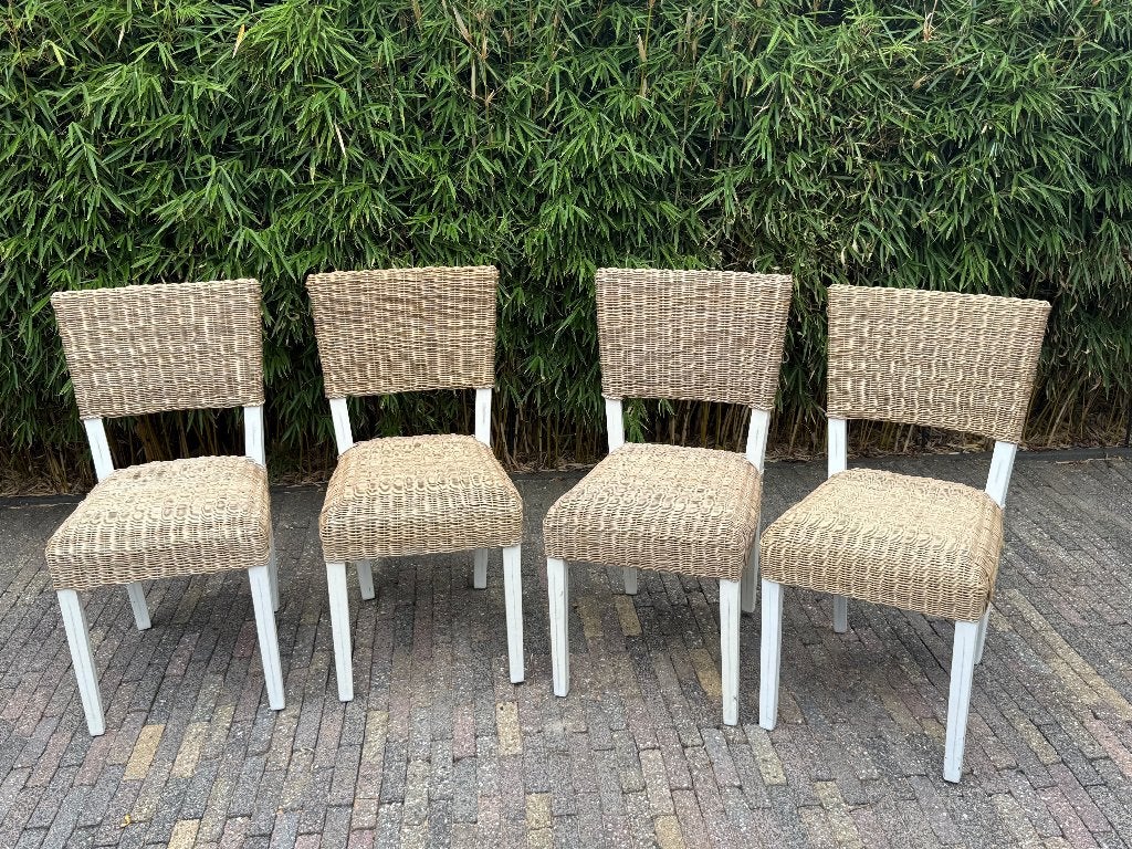 Rivièra Maison Beecham Eetkamerstoel, Huis en Inrichting, Stoelen, Ophalen, Gebruikt, Riet of Rotan, Vier