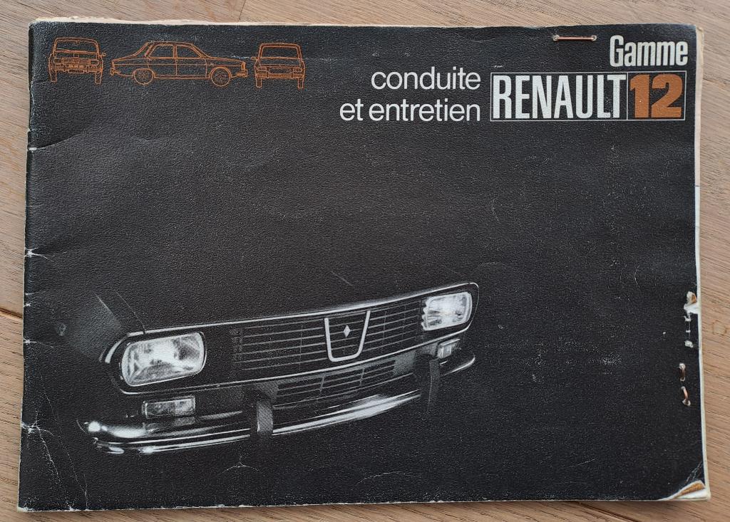 Franstalig instructie- en onderhoudsboekje Renault R12, Auto diversen, Ophalen of Verzenden