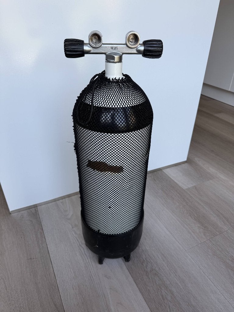 Duikfles 15L dubbele kraan, niet gekeurd, Watersport en Boten, Duiken, Ophalen, Gebruikt, Duikfles