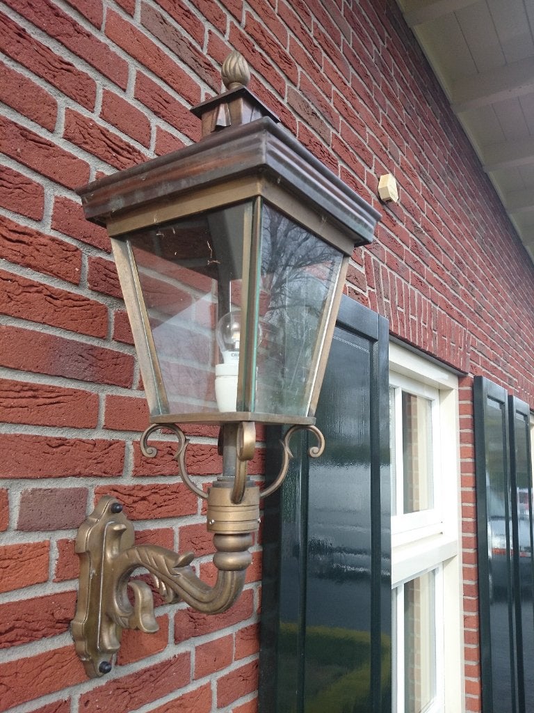 Erg mooi klassiek model buitenlamp 82 cm hoog 27 cm breed, Ophalen, Netvoeding, 50 tot 250 watt, Wandlamp