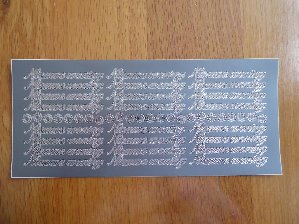 nr. 4004 - sticker vellen zilver kleurig, Ophalen of Verzenden, Nieuw, Overige thema's, Overige typen