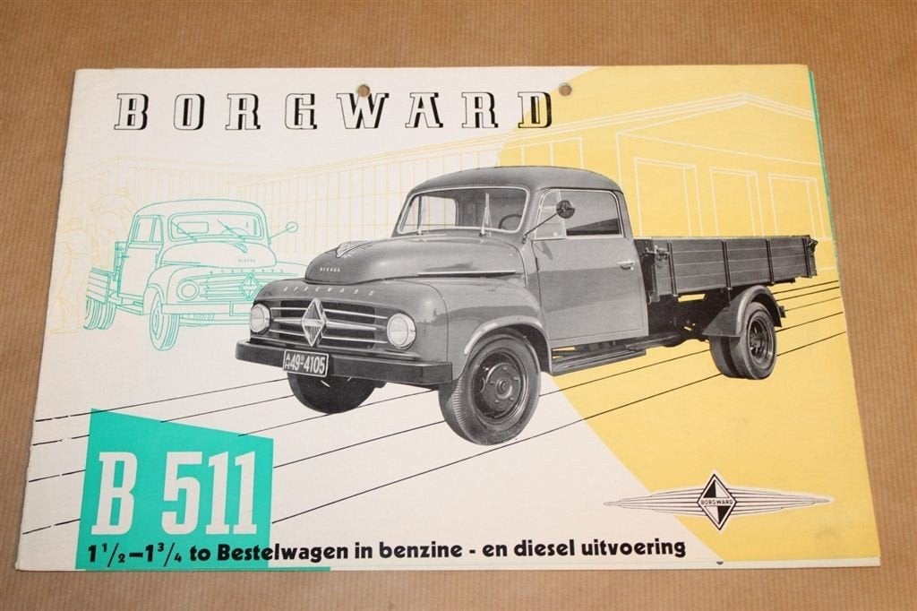 Zeldzame brochure - Borgward bestelwagen - 1959 !!, Ophalen of Verzenden, Zo goed als nieuw, Tractor en Landbouw