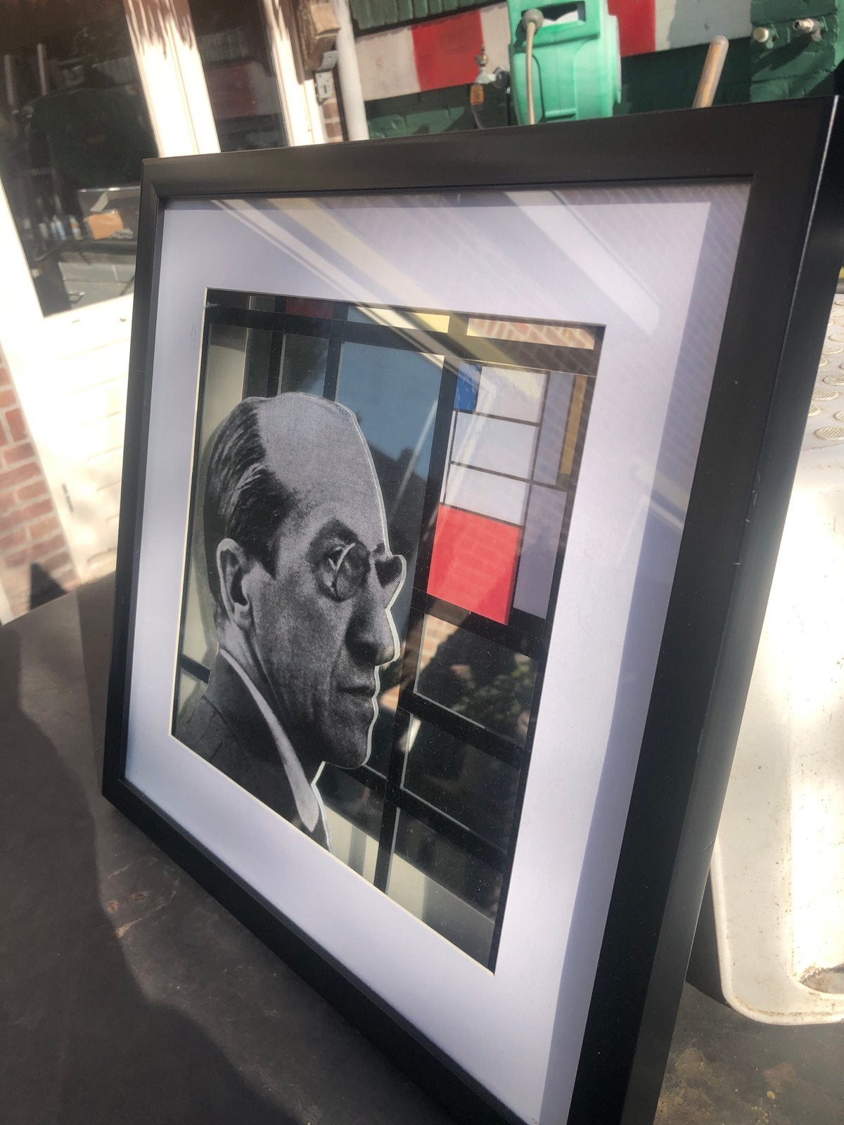 Hommage aan Mondriaan - Robert Hallatu (2018), Antiek en Kunst, Ophalen of Verzenden, Overige typen, Gemengde techniek, Ingelijst