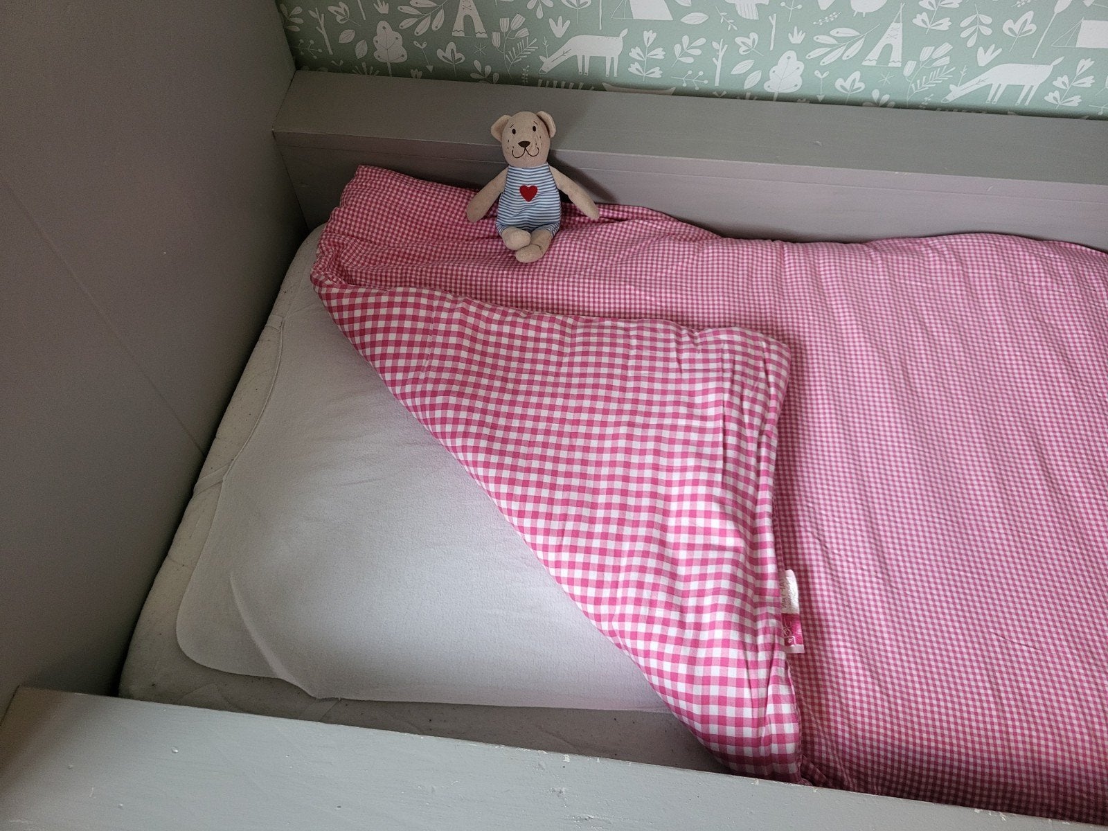 Kinderbed, Kinderen en Baby's, Kinderkamer | Bedden, Gebruikt, 180 cm of meer, 70 tot 85 cm, Lattenbodem, Matras, Ophalen