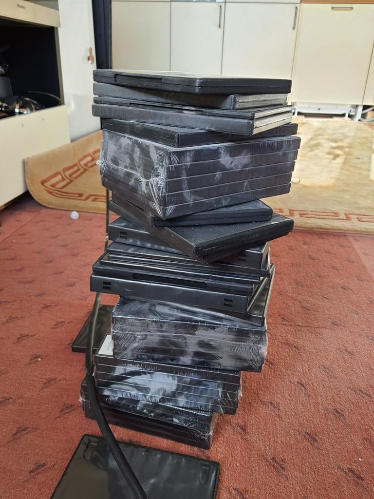 Partij lege DVD/CD hoesjes - Zwart, Cd's en Dvd's, Alle leeftijden, Ophalen of Verzenden, Zo goed als nieuw
