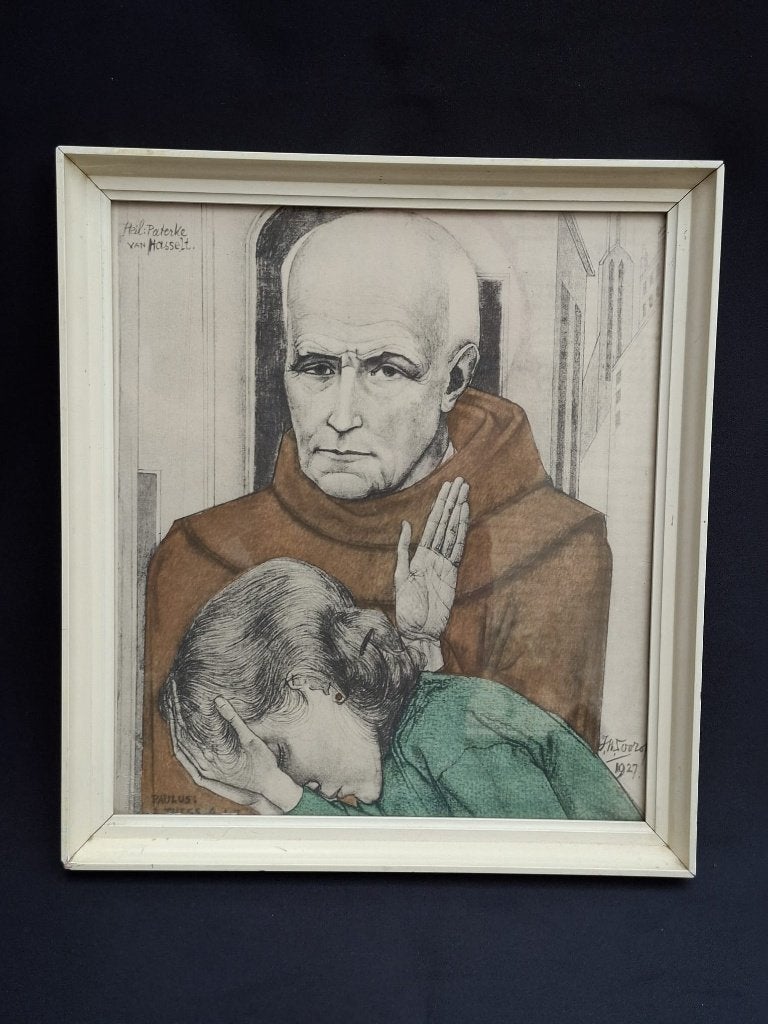 Originele Jan Toorop Litho – Het Heilig Paterke van Hasselt, Antiek en Kunst, Kunst | Litho's en Zeefdrukken, Gesigneerd, Ophalen of Verzenden