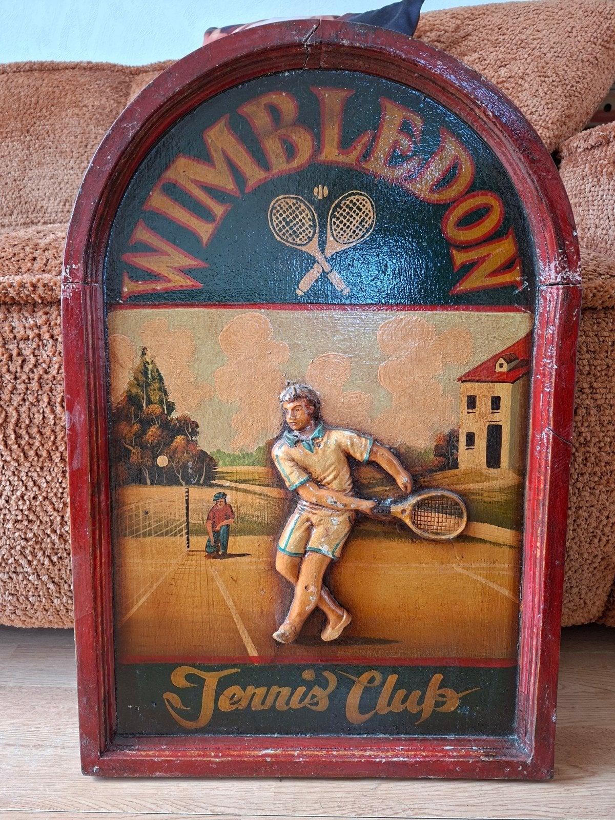 Decoratiebord; Wimbledon Tennisclub, Ophalen