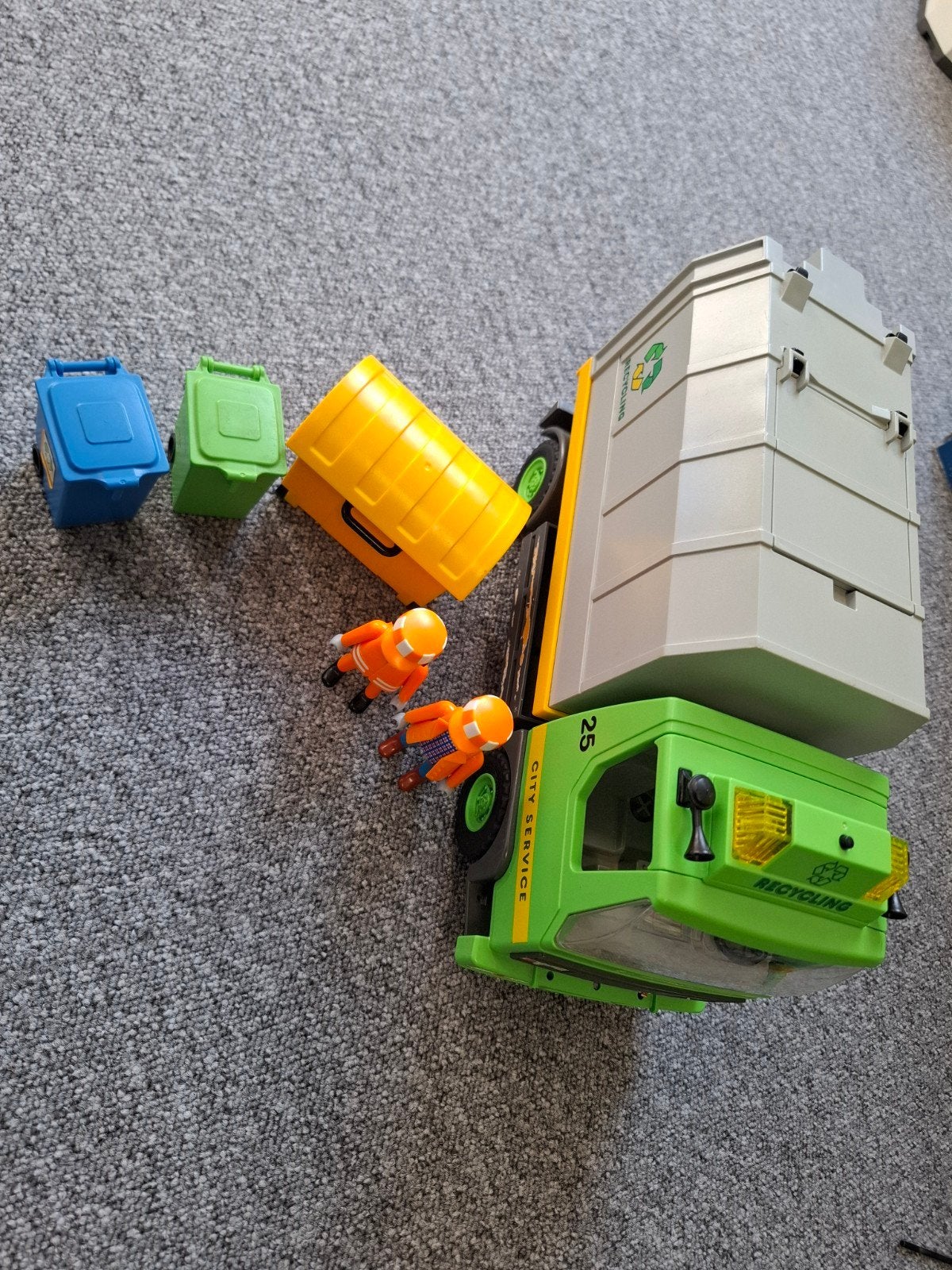 Playmobil Recycling Vrachtwagen met Figuren en Bakken, Ophalen of Verzenden, Gebruikt