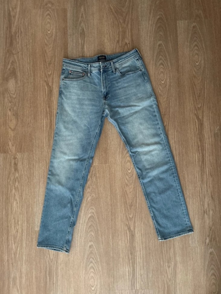Heren Jack&Jones broek, Ophalen of Verzenden, Zo goed als nieuw, Overige maten, Blauw