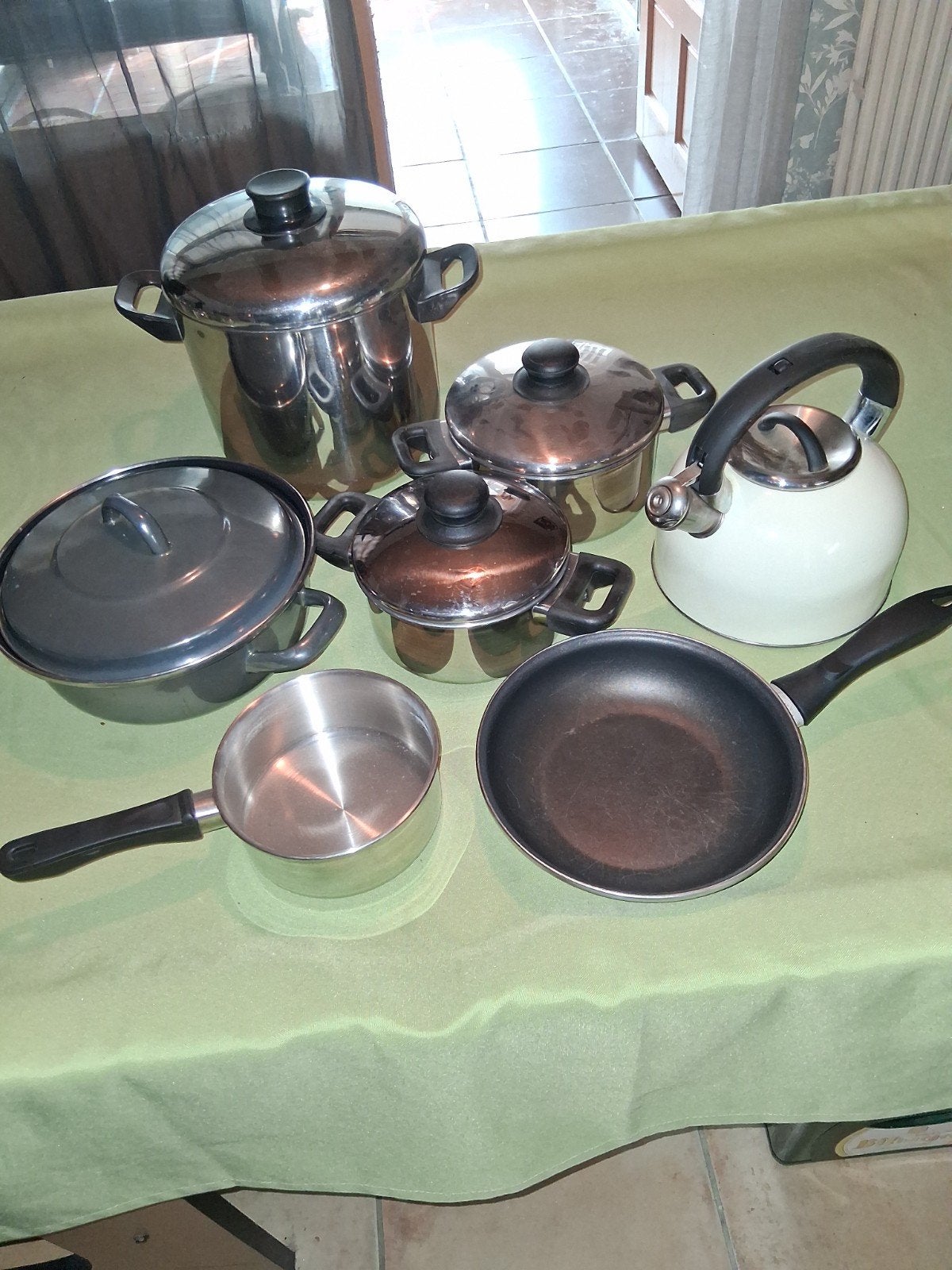 te koop diverse pannen., Ophalen, Pannenset, Rvs, Met deksel