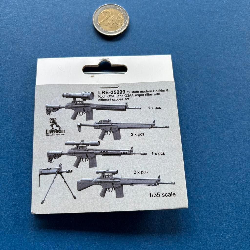 LiveResin LRE35299 Heckler & Koch G3A3 and G3A4 RIFLES 1/35, Verzenden, Nieuw, 1:35 tot 1:50