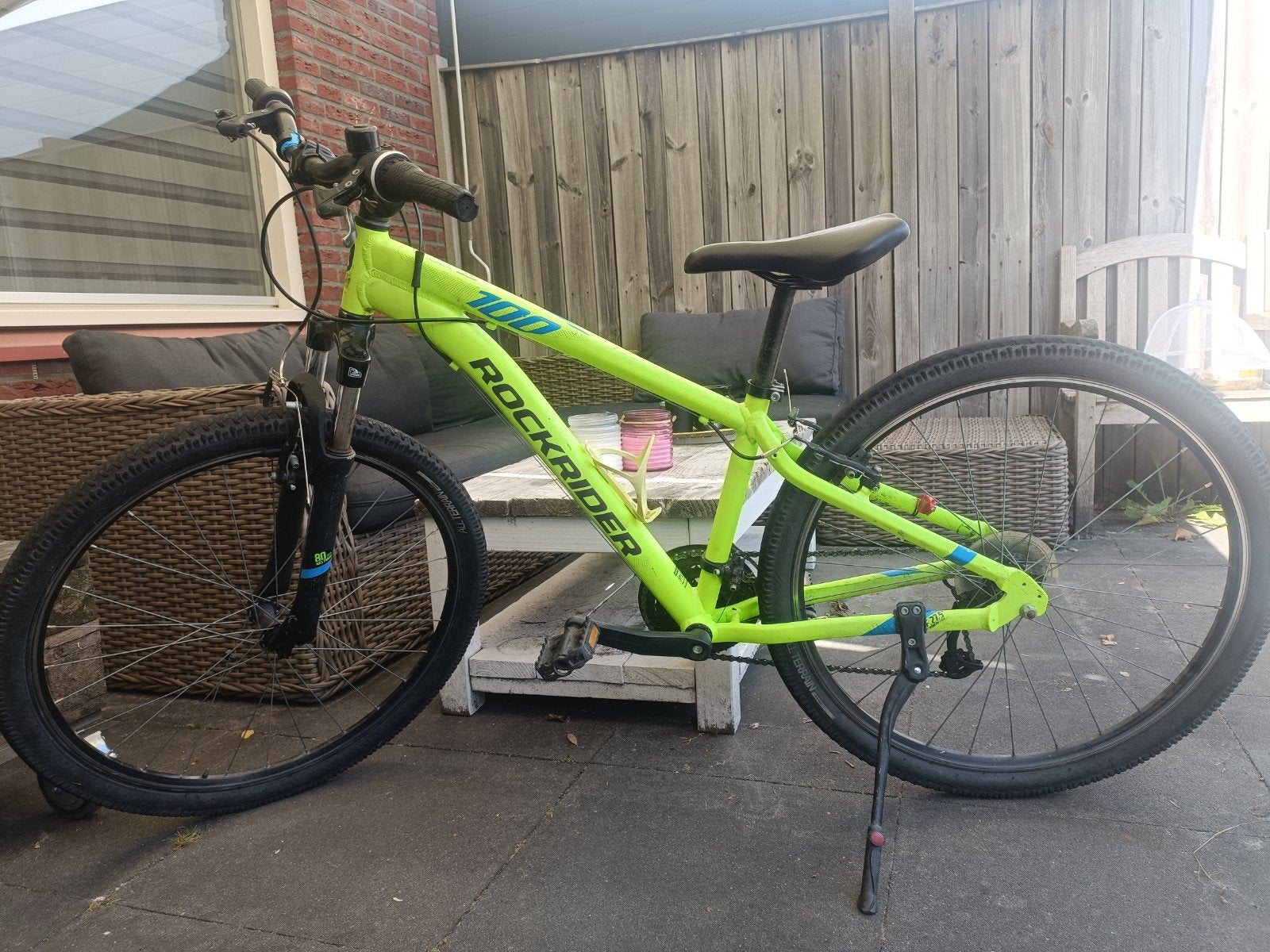 Rockrider geel (maat S -, 27,5 inch), Fietsen en Brommers, Fietsen | Crossfietsen en BMX, Ophalen, Gebruikt, Aluminium, 24 inch of meer