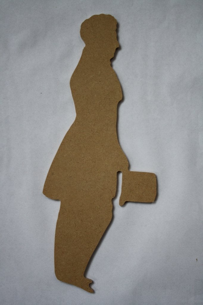 5 stuks mdf mannen hoed graveer 12,2x30cm, Ophalen of Verzenden, Nieuw, Hout, Knutselmateriaal