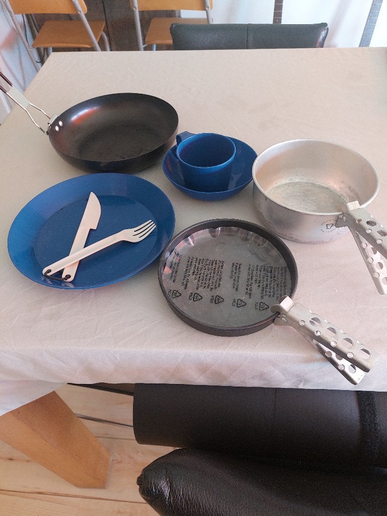Camping kookgerei set, Ophalen of Verzenden, Gebruikt