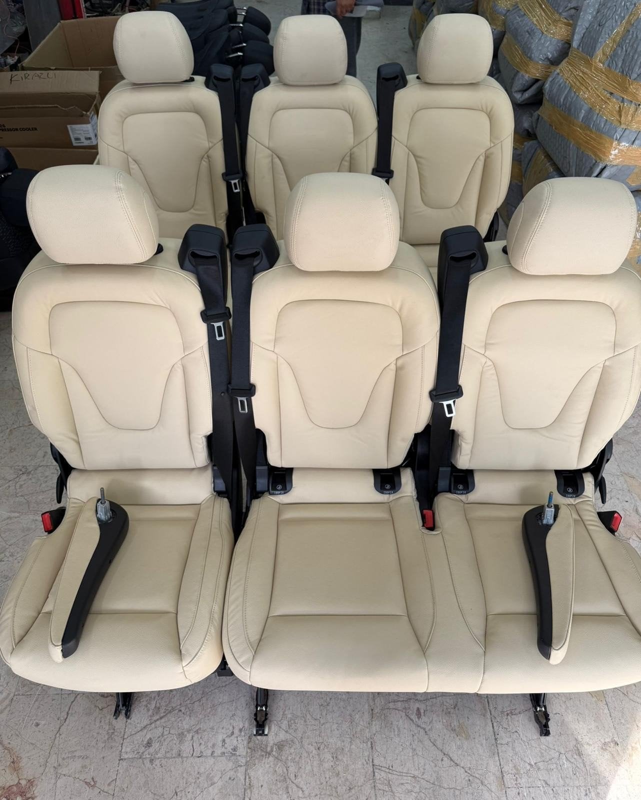 stoelen lederen beige crème mercedes class v 250 300 447, Auto-onderdelen, Ophalen of Verzenden, Nieuw