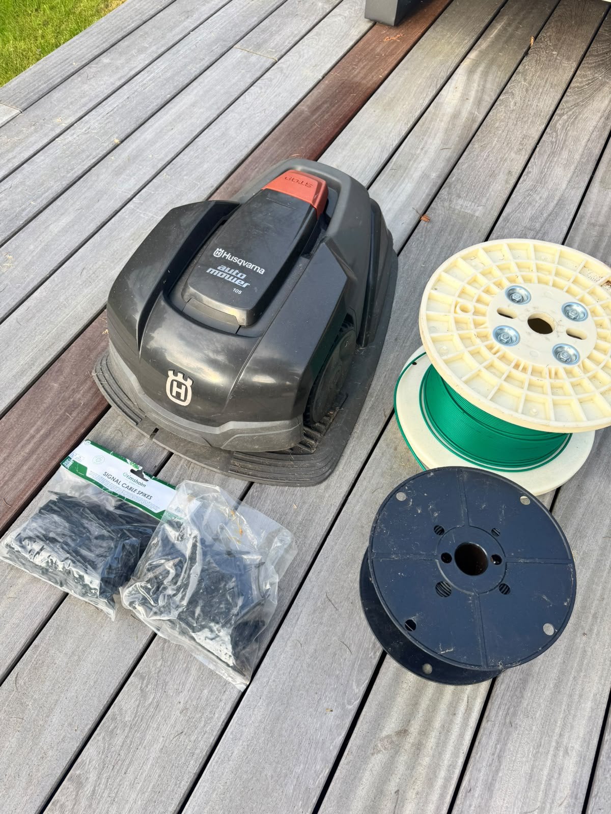 Robotmaaier Husqvarna, Ophalen, Gebruikt