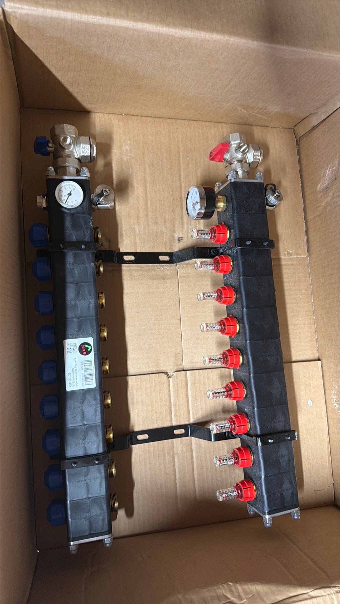 9 groeps composiet verdeler vloerverwarming, Minder dan 30 cm, Overige typen, Minder dan 60 cm, Ophalen of Verzenden