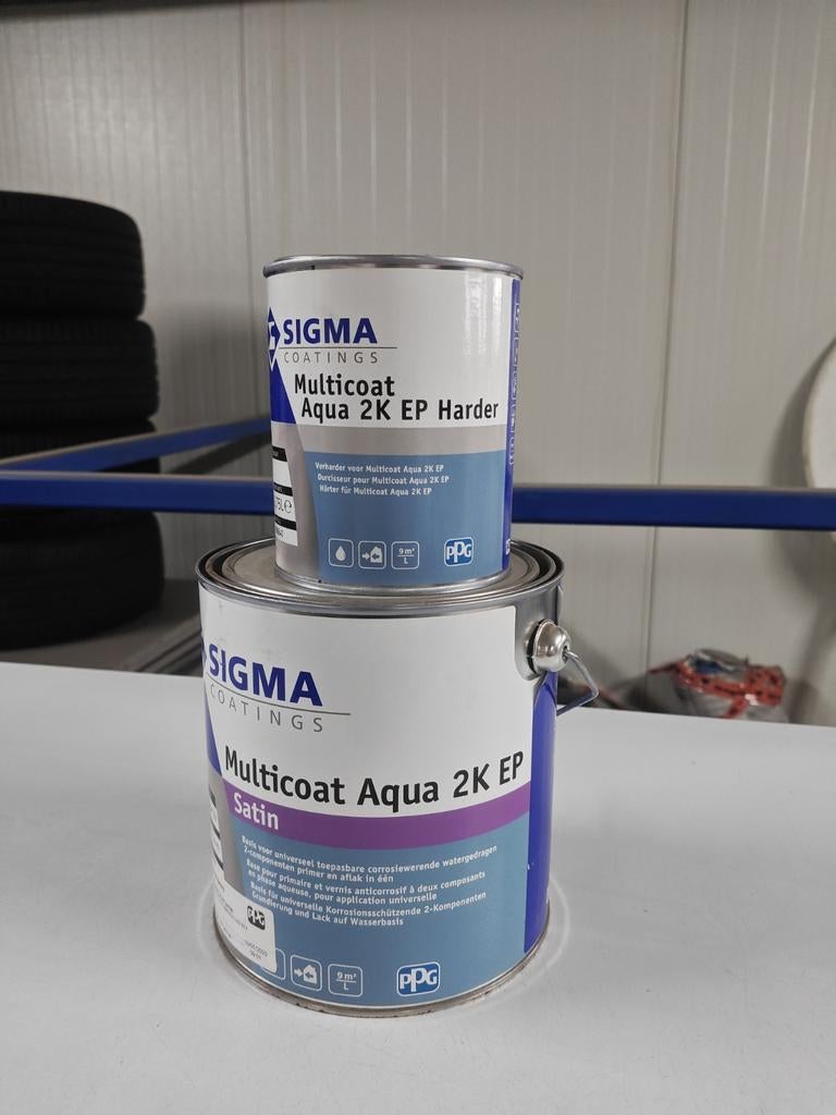 Sigma Multicoat Aqua 2K EP RAL 7021 - Binnen en Buiten, Ophalen of Verzenden