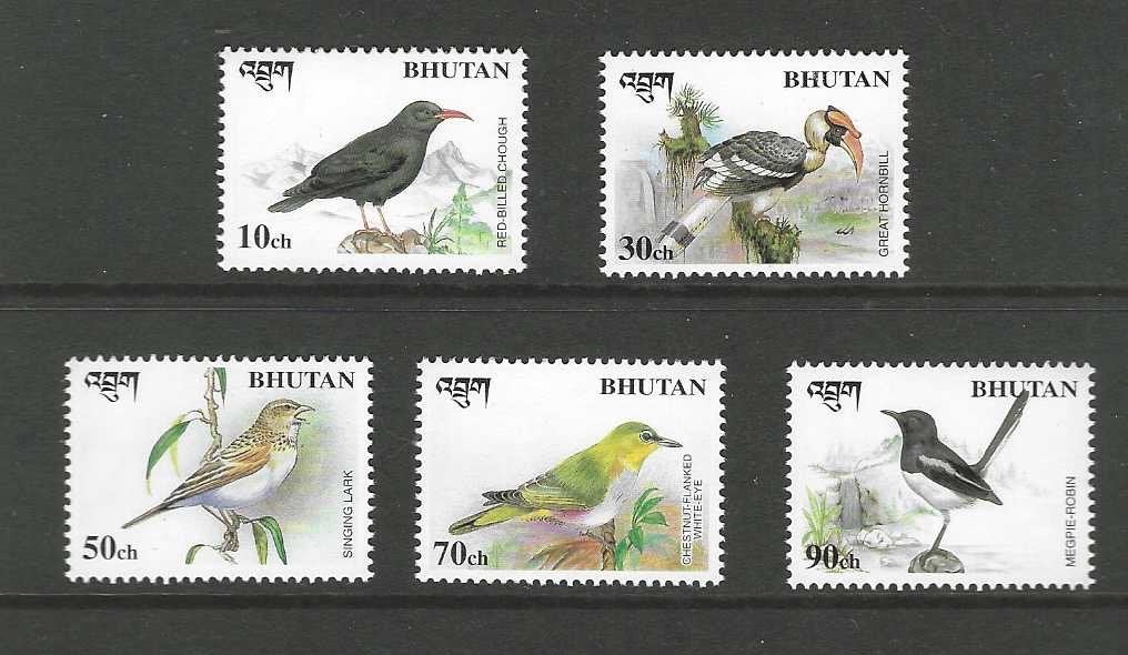 Bhutan MI 1796-1800 vogels fauna 1998 serie PF, Verzenden, Postfris, Dier of Natuur