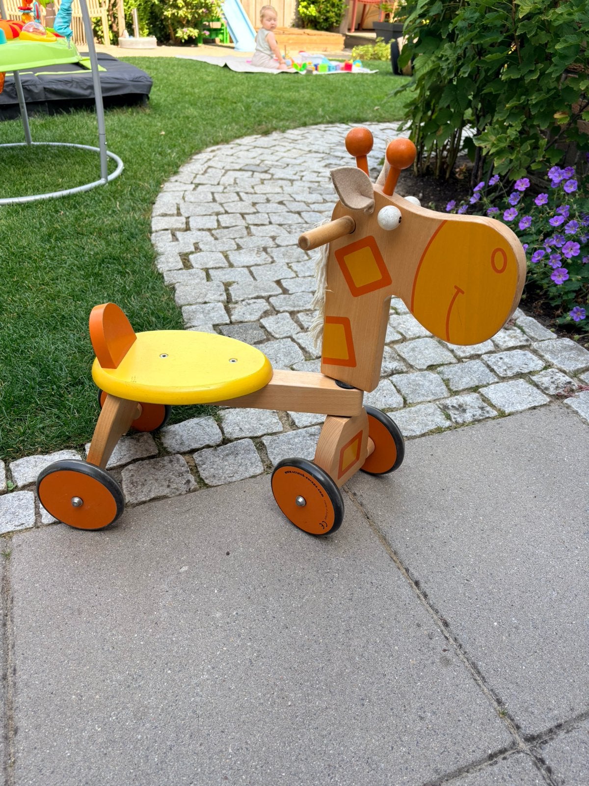 Houten kinderfietsje, Ophalen, Gebruikt