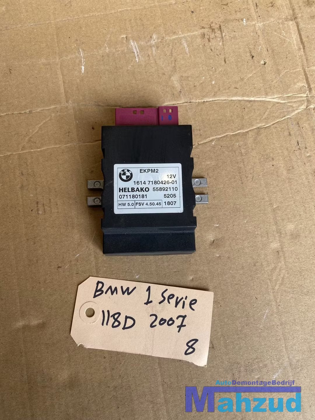 BMW 1 SERIE E87 118D Brandstofdruk regelaar module 161471804, Petuelring 130
80788  Munich, DE, Gebruikt, Info@bmw.de, Ophalen of Verzenden