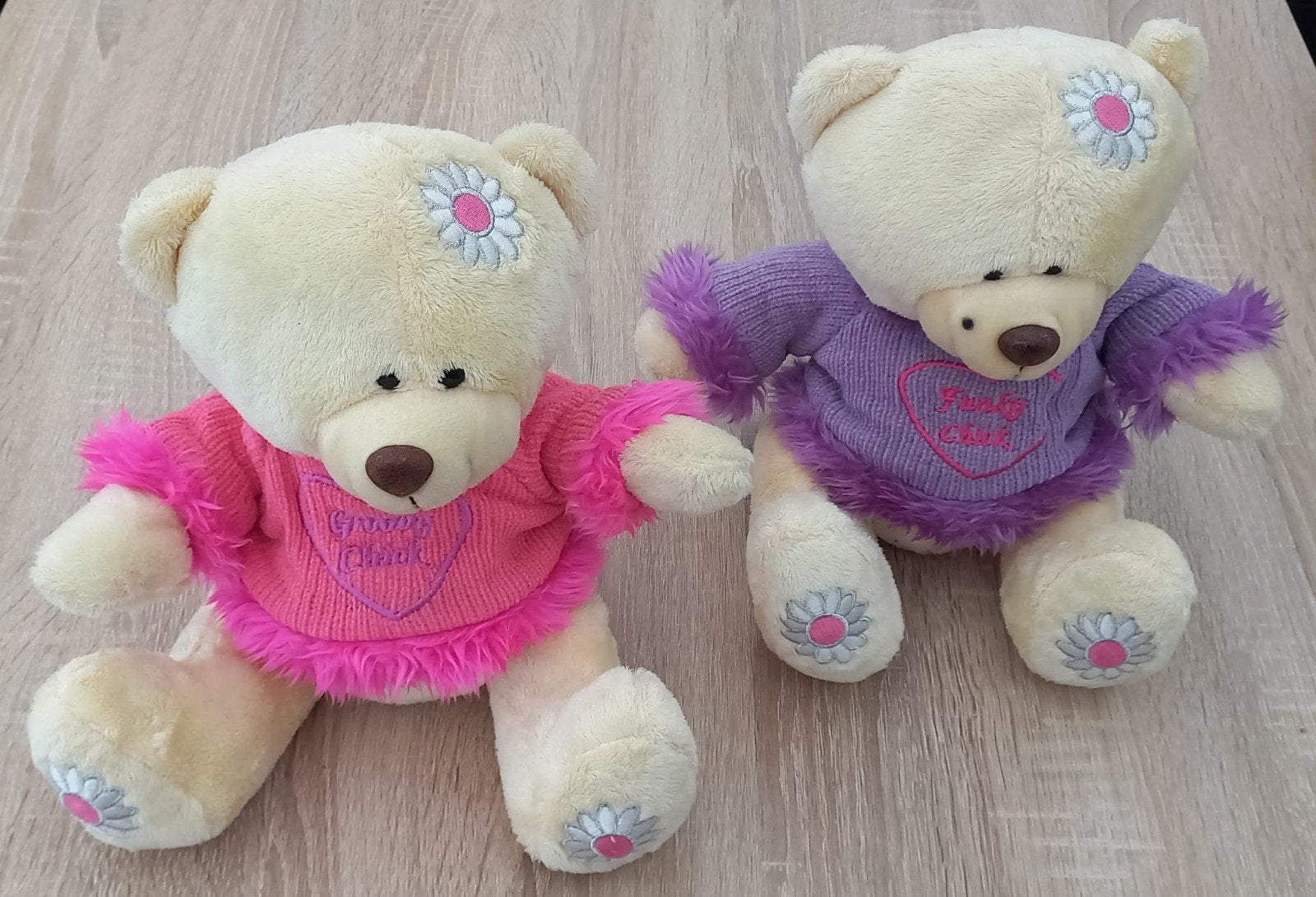 Posh Paws Knuffelberen Roze en Paars Per Stuk 10 euro kermis, Overige merken, Beer, Ophalen of Verzenden, Zo goed als nieuw