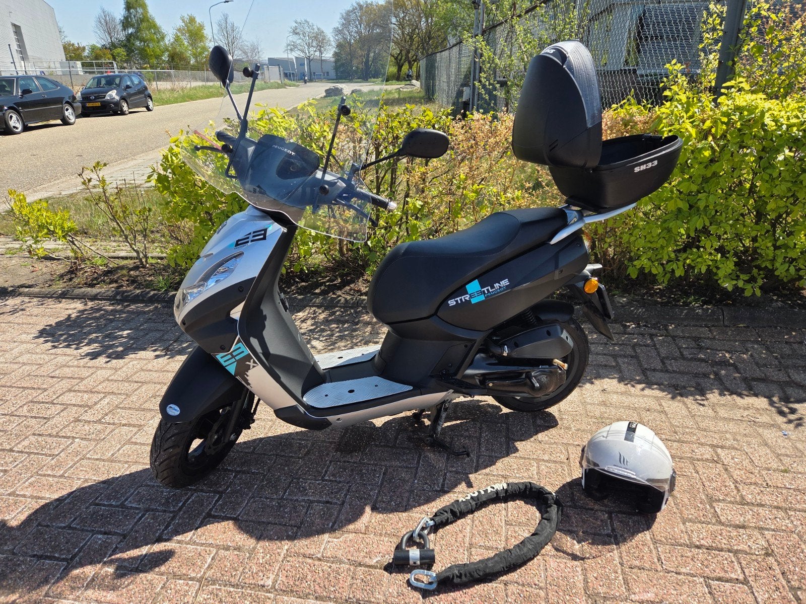 Peugeot Streetline Scooter met Topkoffer en Windscherm, Ophalen, Gebruikt, Maximaal 25 km/u, Overige modellen