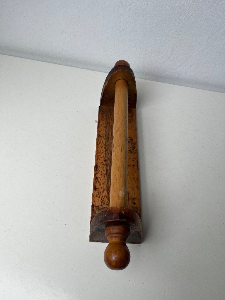 Retro keukenrolhouder van hout, Huis en Inrichting, Keuken | Keukenbenodigdheden, Ophalen of Verzenden