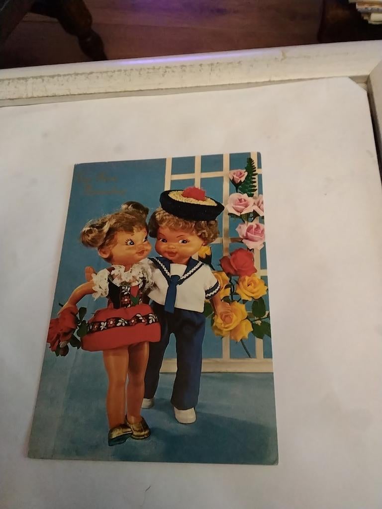 JONGEN (POP)  MET MATROZENPAK MET  MOOI MEISJE (POP), Ophalen of Verzenden, Voor 1920, Kinderen