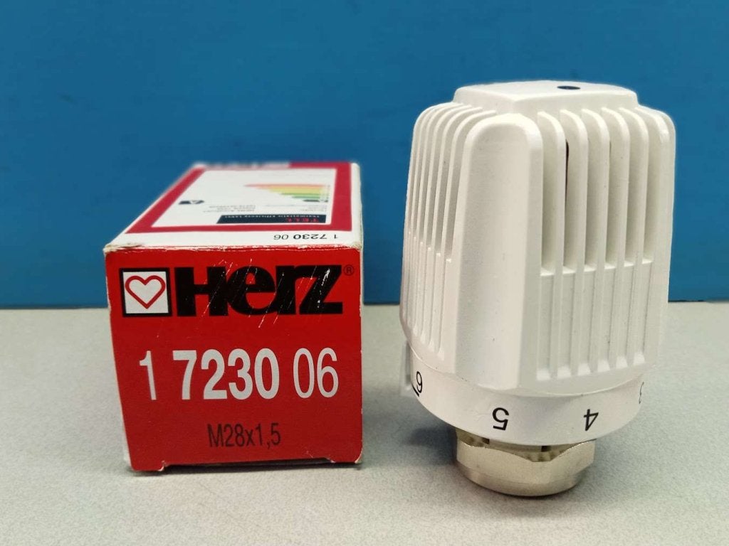 Thermostaatkop met 0-stand Herz M28 x 1,5 wit 1723006, Doe-het-zelf en Verbouw, Niet ingevuld, Cv-ketel of Combi-ketel, Niet ingevuld