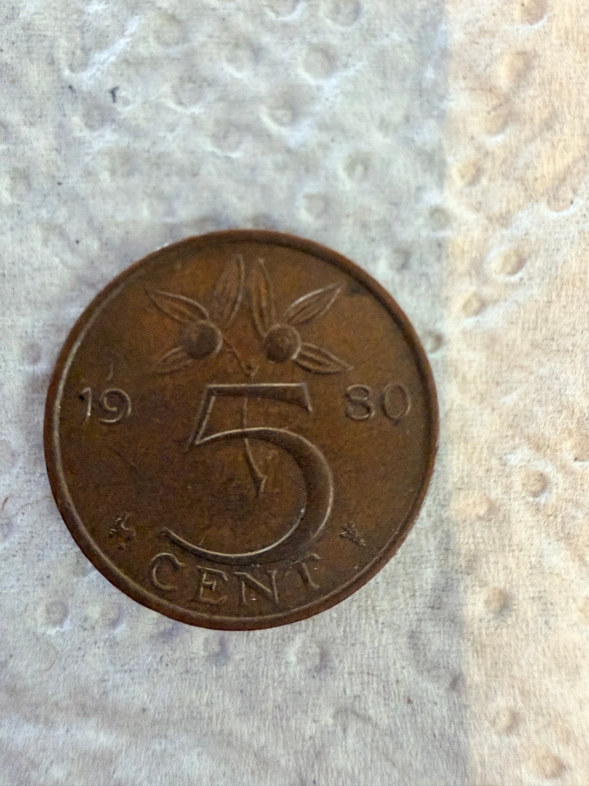 5 Cent Munt Koningin Juliana 1980, Ophalen of Verzenden, Koningin Juliana, 5 cent, Losse munt