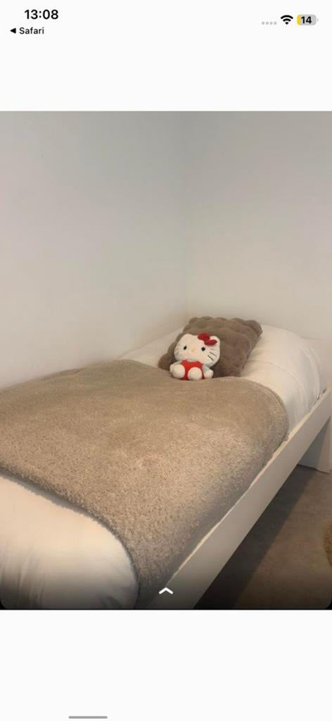 IKEA 1 Persoons Bed, Huis en Inrichting, Slaapkamer | Bedden, Ophalen, Gebruikt, Eenpersoons, Wit