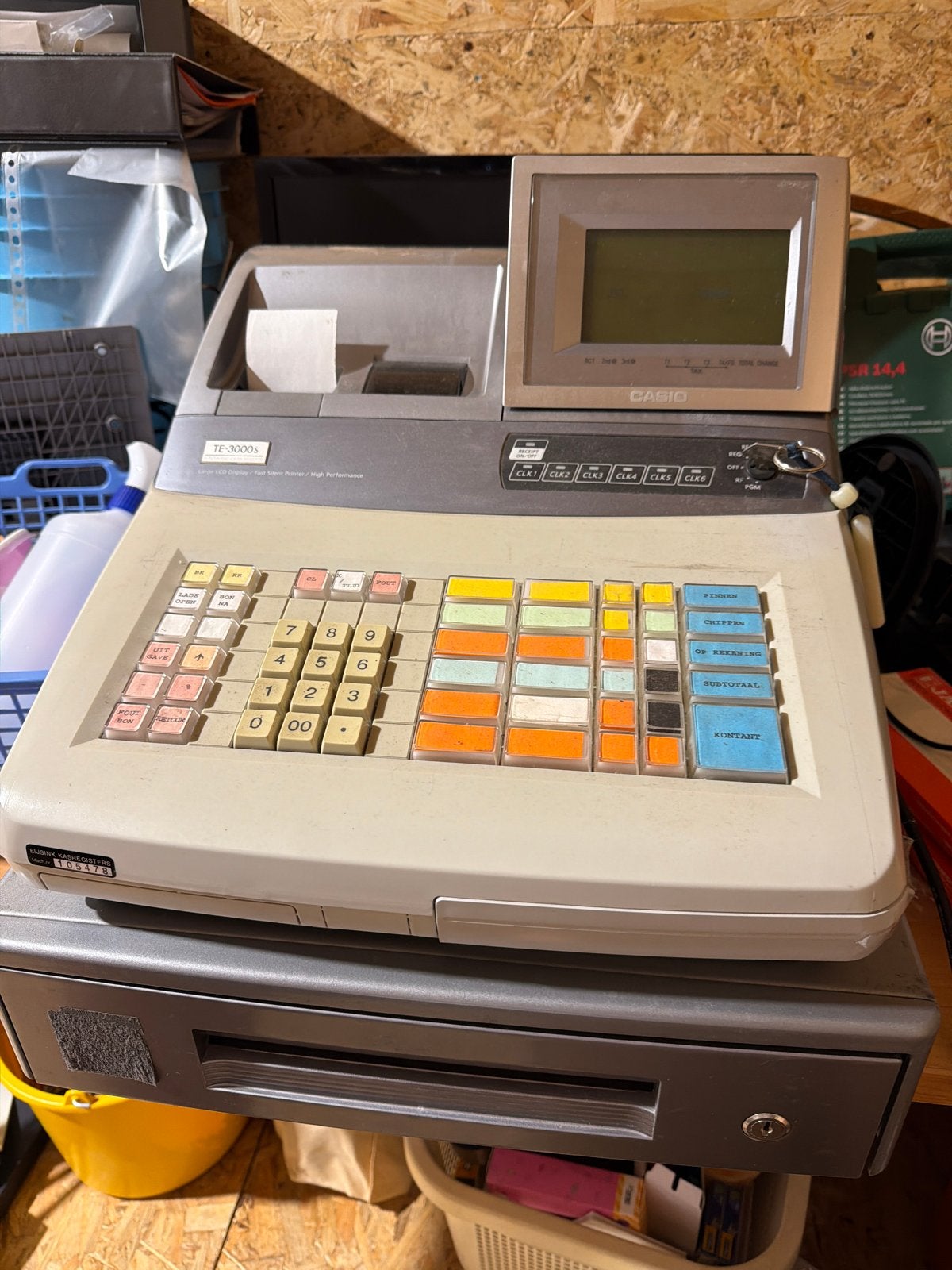 Casio TE-3000S Kassa met Kassalade, Ophalen