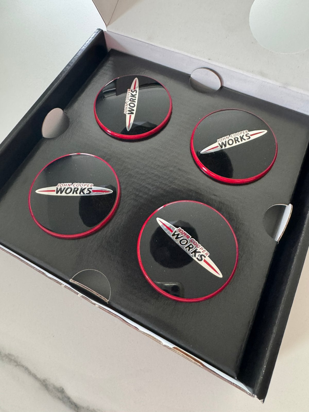 Naafdoppen MINI JCW 56mm, Ophalen of Verzenden, Zo goed als nieuw, Overige materialen