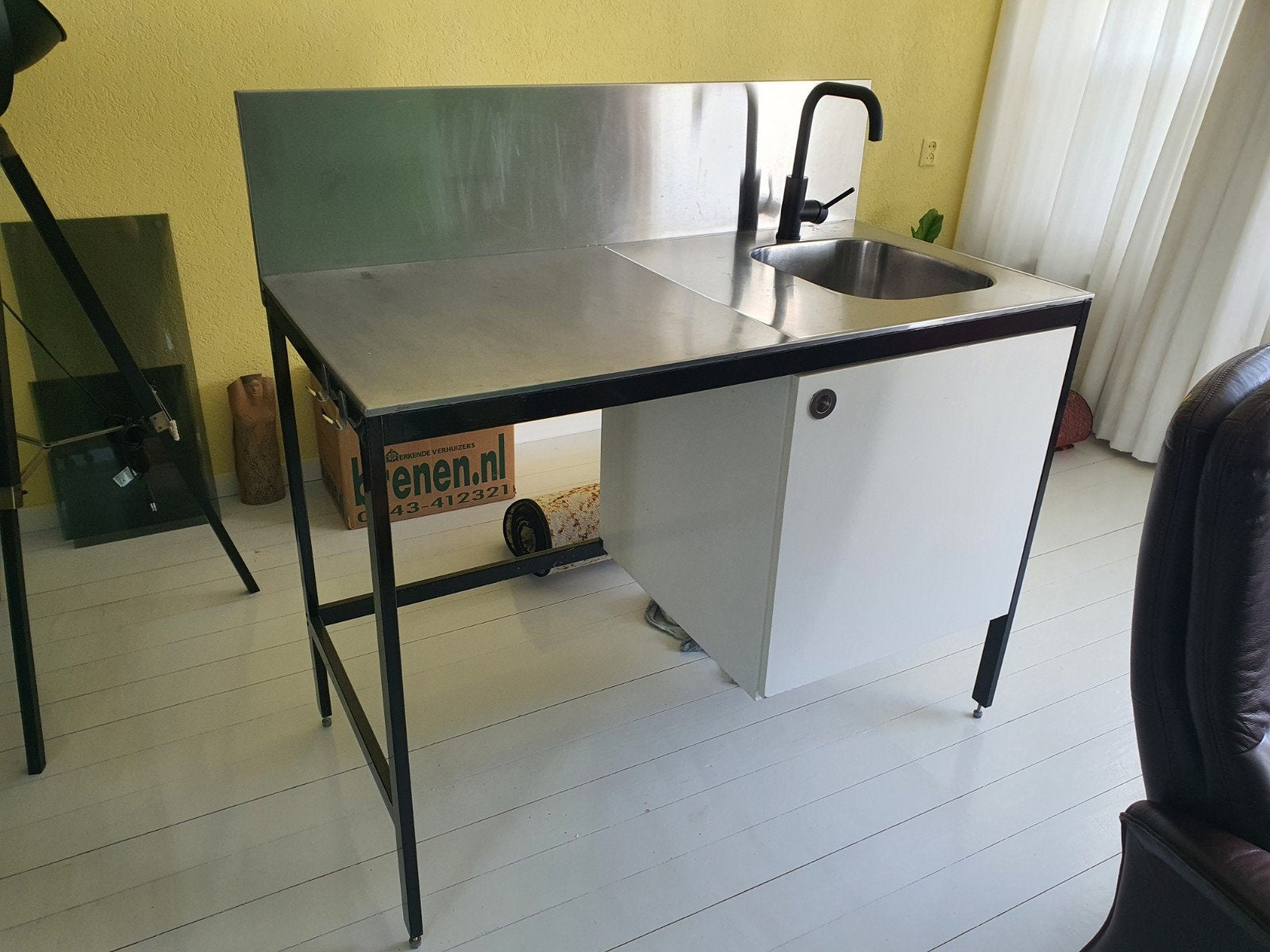 Ikea rvs Keukenblok, Ophalen, 50 tot 75 cm, Minder dan 100 cm