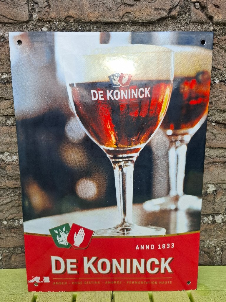 Emaillebord brouwerij De Koninck, Ophalen of Verzenden, Nieuw, Reclamebord, Plaat of Schild, Overige merken