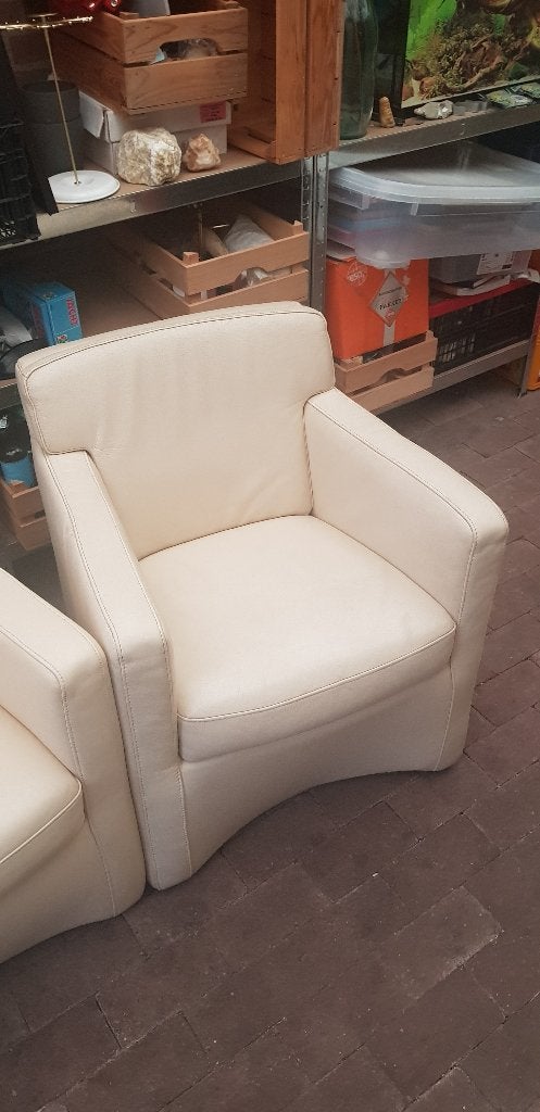 leren Fauteuils, Huis en Inrichting, Ophalen of Verzenden, Gebruikt, 75 tot 100 cm, 50 tot 75 cm
