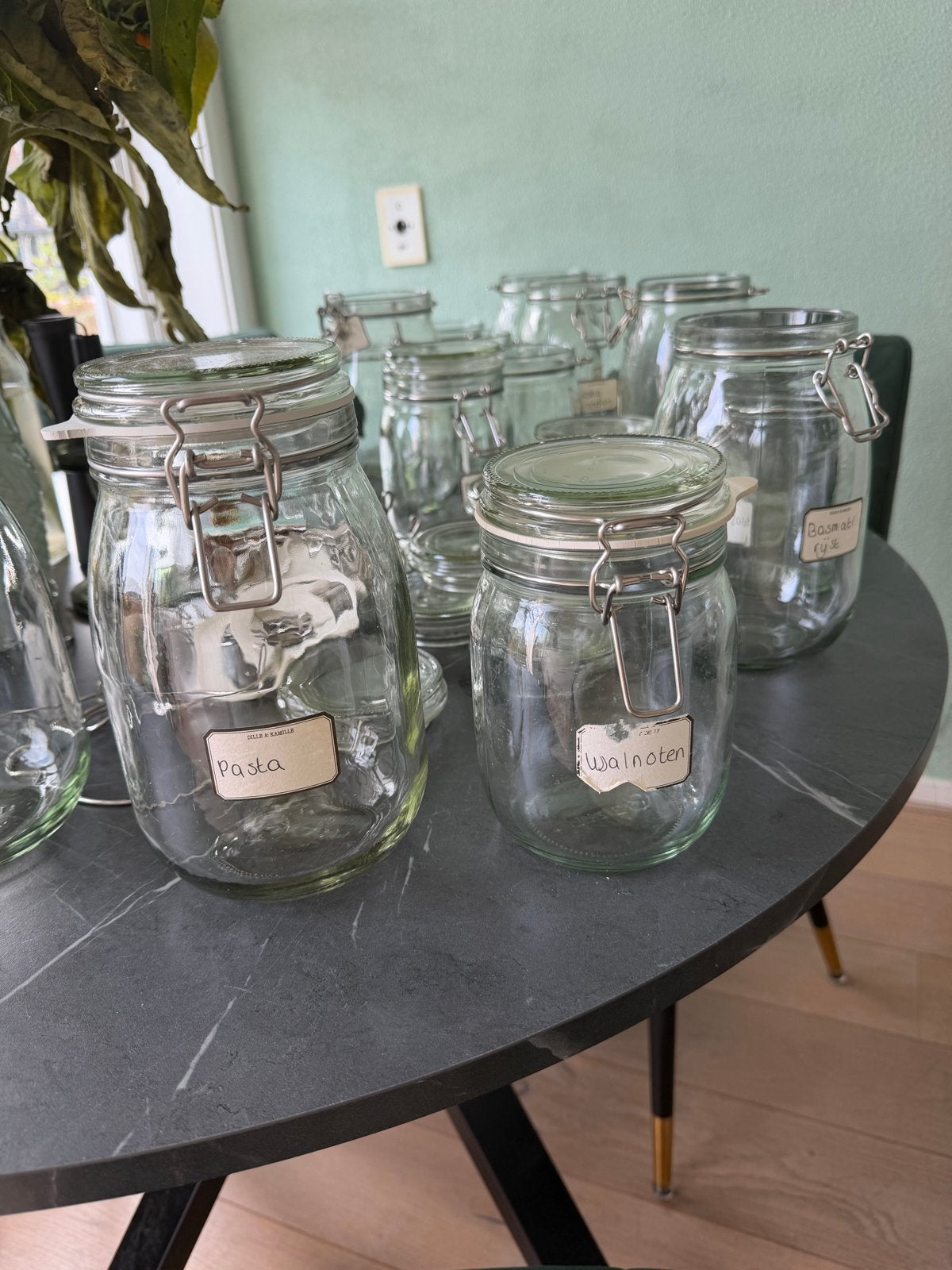 IKEA Glazen Voorraadpotten - 8 Groot, 8 Klein, Glas, IKEA, Ophalen of Verzenden, Zo goed als nieuw