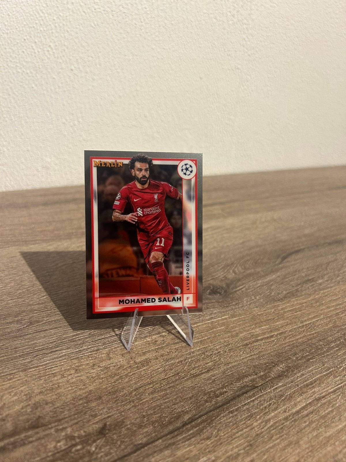 Mohamed Salah 2022-23 Topps Chrome Merlin UCC #88 Liverpool, Ophalen of Verzenden, Zo goed als nieuw, Plaatje