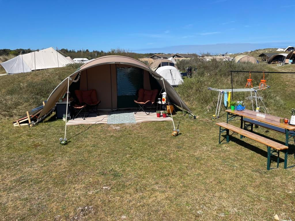Tent te huur Vlieland. 6 personen, last minute 28-6 tm 5-7, Caravans en Kamperen