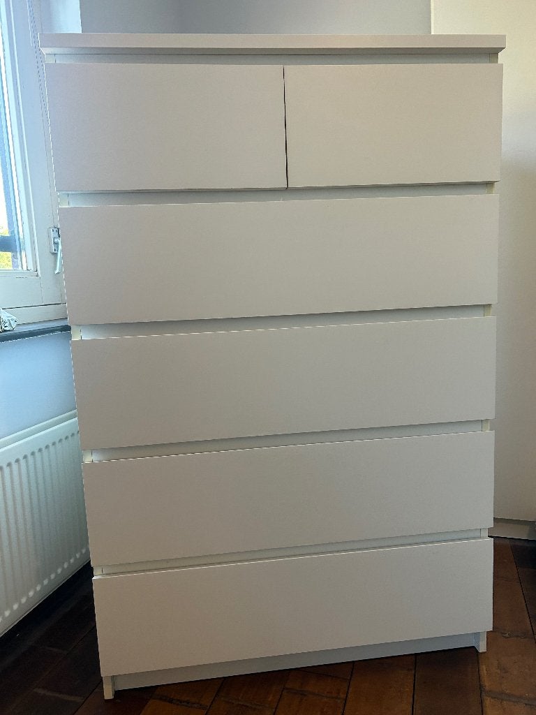 IKEA STORKLINTA Ladekast 6 lades wit, Ophalen, 5 laden of meer, 100 tot 150 cm, 50 tot 100 cm