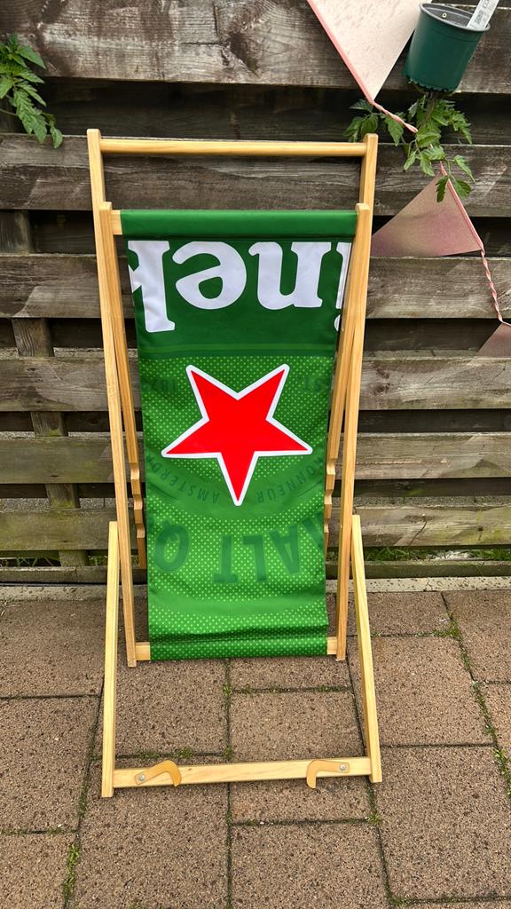 Heineken klapstoel, Ophalen, Zo goed als nieuw, Aluminium