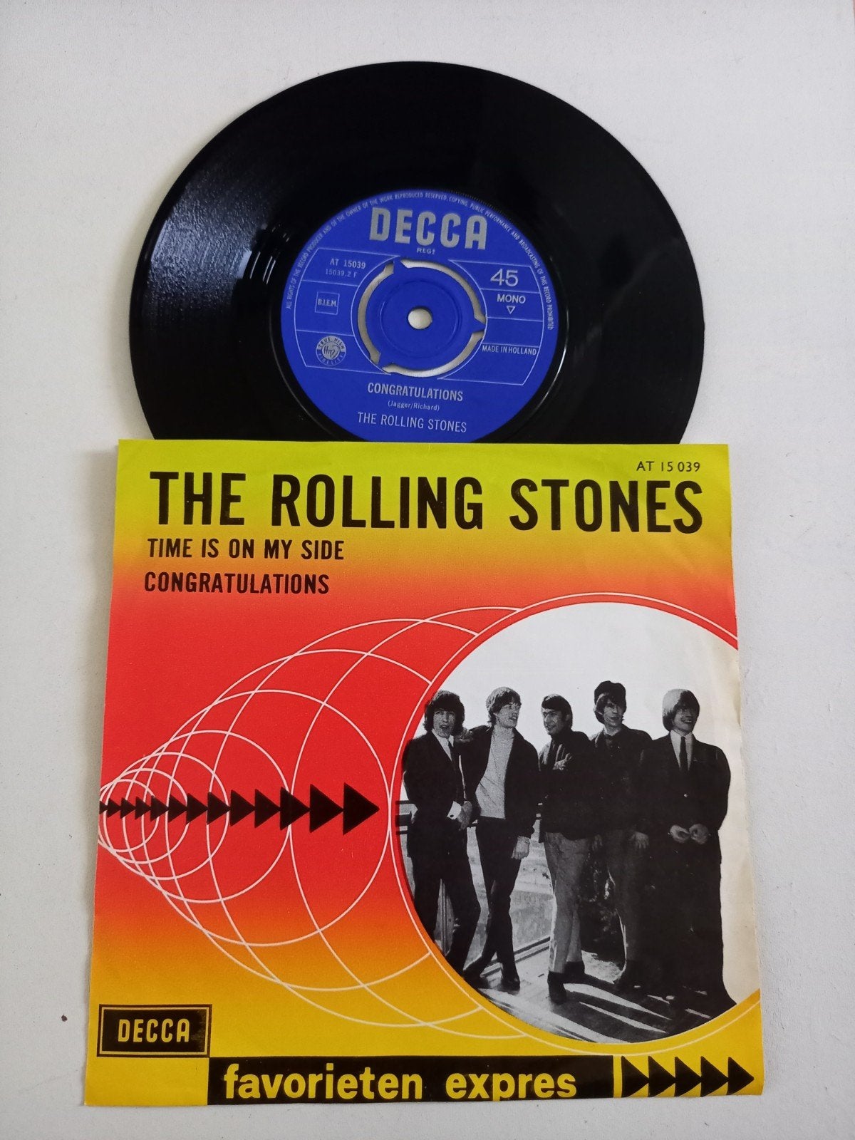 The ROLLİNG STONES  - Time is on my side / Congratulations, Ophalen of Verzenden, Zo goed als nieuw, Pop