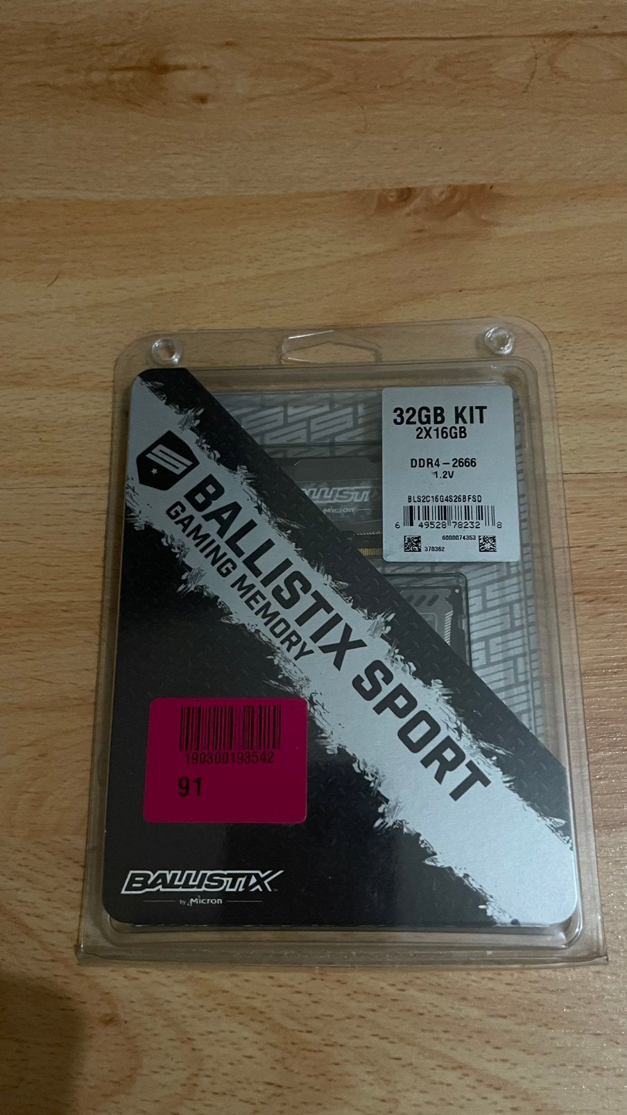 Ballistix Ballistix Sport LT, Computers en Software, RAM geheugen, Ophalen, 32 GB, DDR4, Nieuw