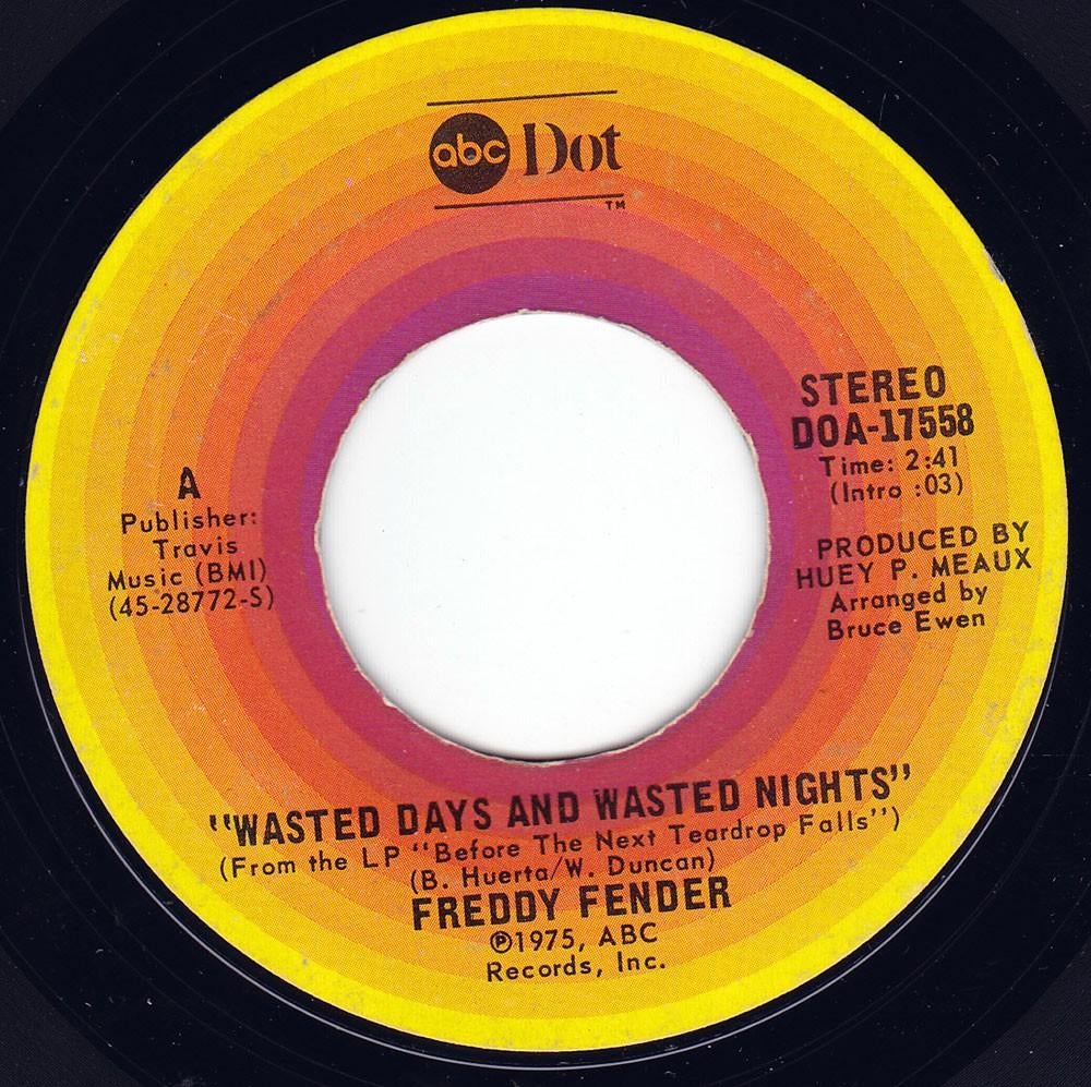 Freddy Fender - Wasted Days And Wasted Nights 7", Cd's en Dvd's, Vinyl Singles, 7 inch, Single, Ophalen of Verzenden, Zo goed als nieuw
