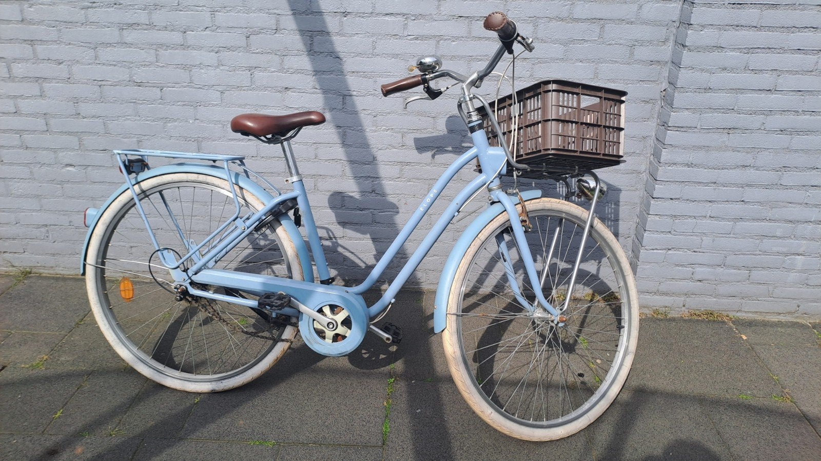 Decathlon Elops meisjesfiets 28inch, Gebruikt, Velgrem, Versnellingen, Minder dan 47 cm