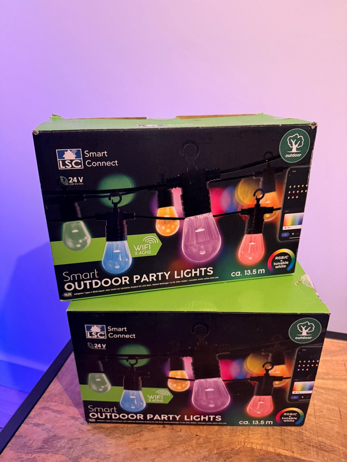 LSC Smart Outdoor Party Lights (2x), Kunststof, Gebruikt, Minder dan 50 watt, Overige typen
