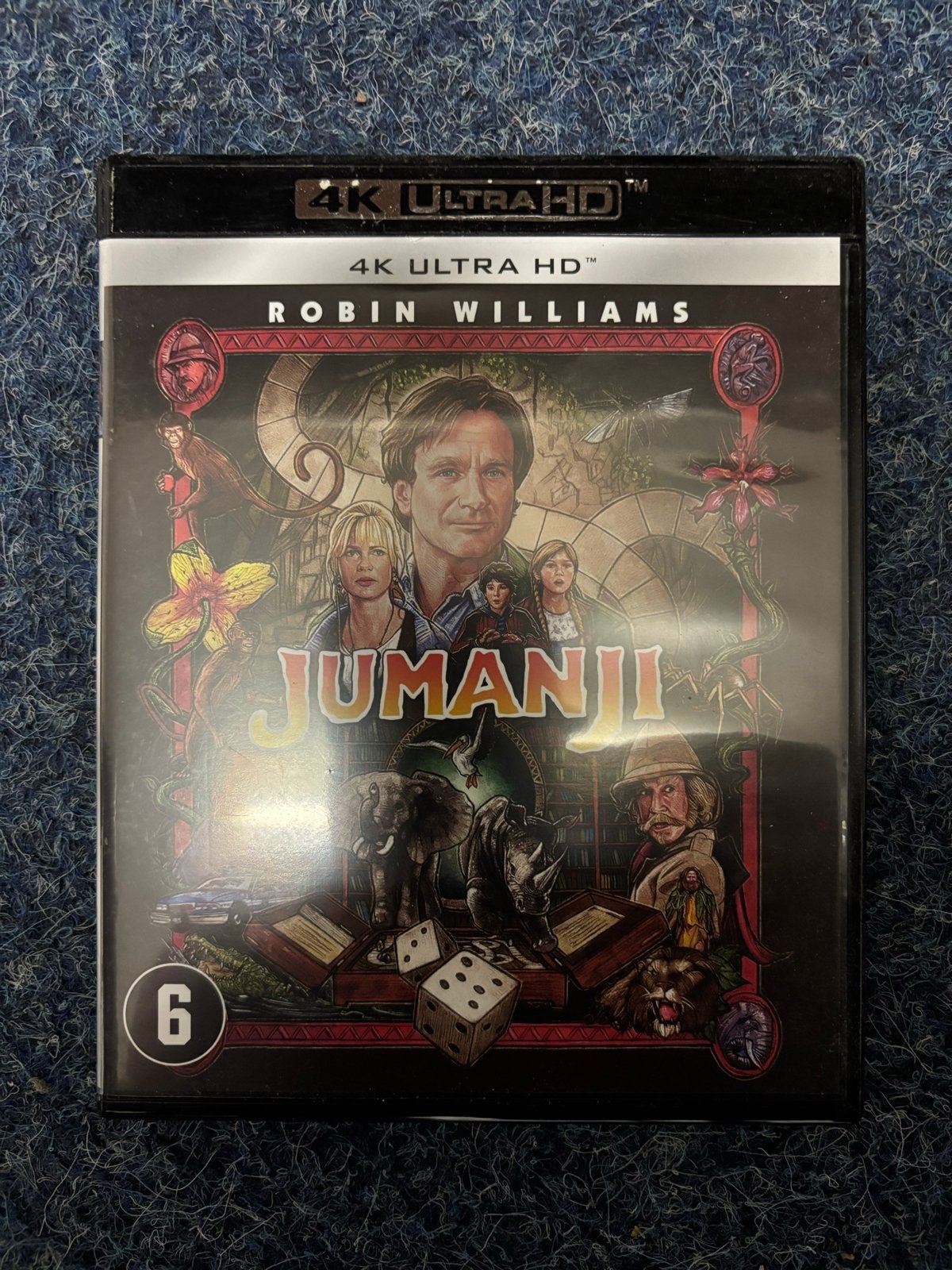Jumanji 4K Ultra HD Blu-ray - Robin Williams, Cd's en Dvd's, Blu-ray, Ophalen of Verzenden, Zo goed als nieuw, Avontuur