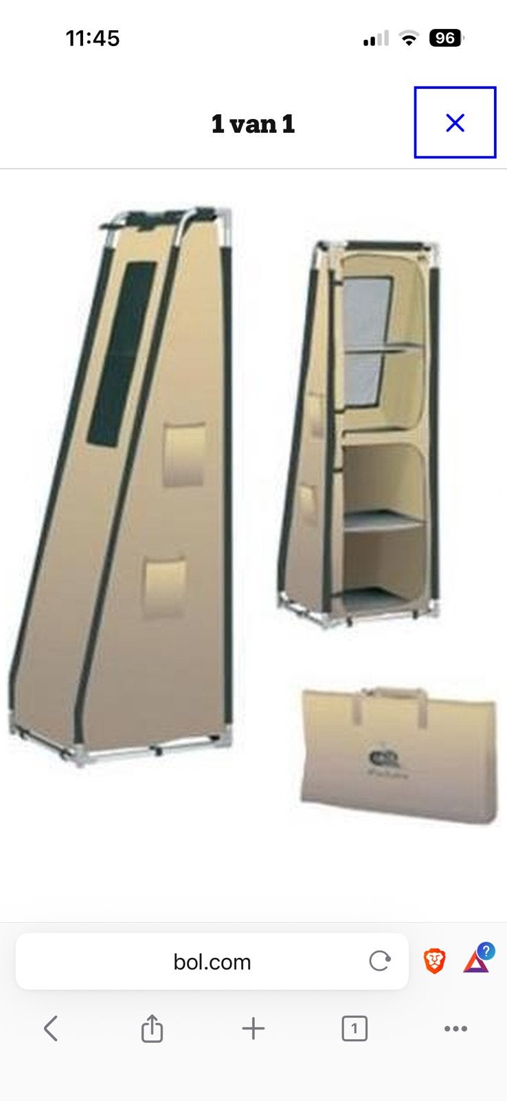 Defa opbergkast schuin 140 cm, beige (2 stuks), Caravans en Kamperen, Ophalen of Verzenden, Gebruikt, Campingkast